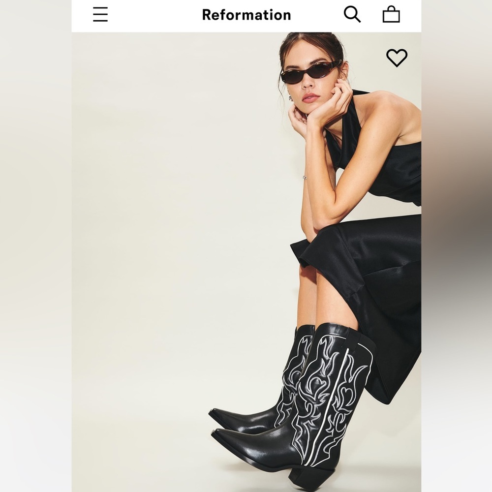REFORMATION OLIVE WESTERN BOOT